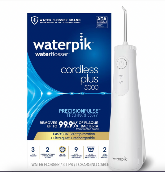 PREORDEN -Waterpik Cordless Plus 5000 Water Flosser - White - 2 A 4 SEMANAS EN LLEGAR