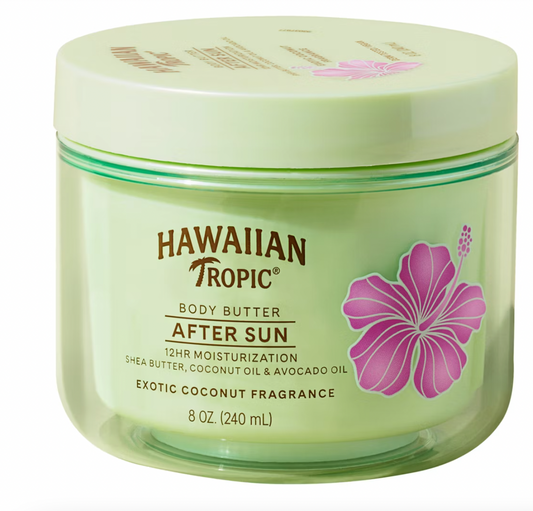 PREORDEN -Hawaiian Tropic Exotic Coconut Aftersun Body Butter - 8oz - 2 A 4 SEMANAS EN LLEGAR