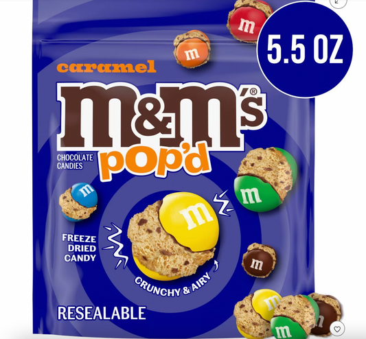 PREORDEN - M&M’s Caramel Pop'd Freeze Dried Chocolate - 5.5oz - 2 A 4 SEMANAS EN LLEGAR