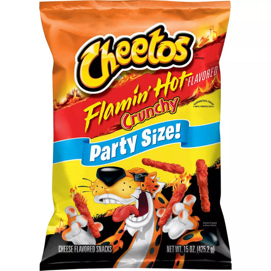 PRE-ORDEN- Cheetos Crunch Flamin' Hot Crunchy Flavored Party Size Snacks - 15oz TARDA DE 2-4 SEMANAS EN LLEGAR