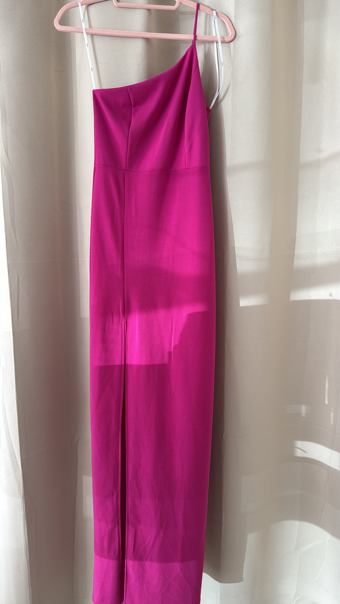 Lulus Cocktail Club hot pink one-shoulder midi dress - NO CAMBIOS NI DEVOLUCIONES
