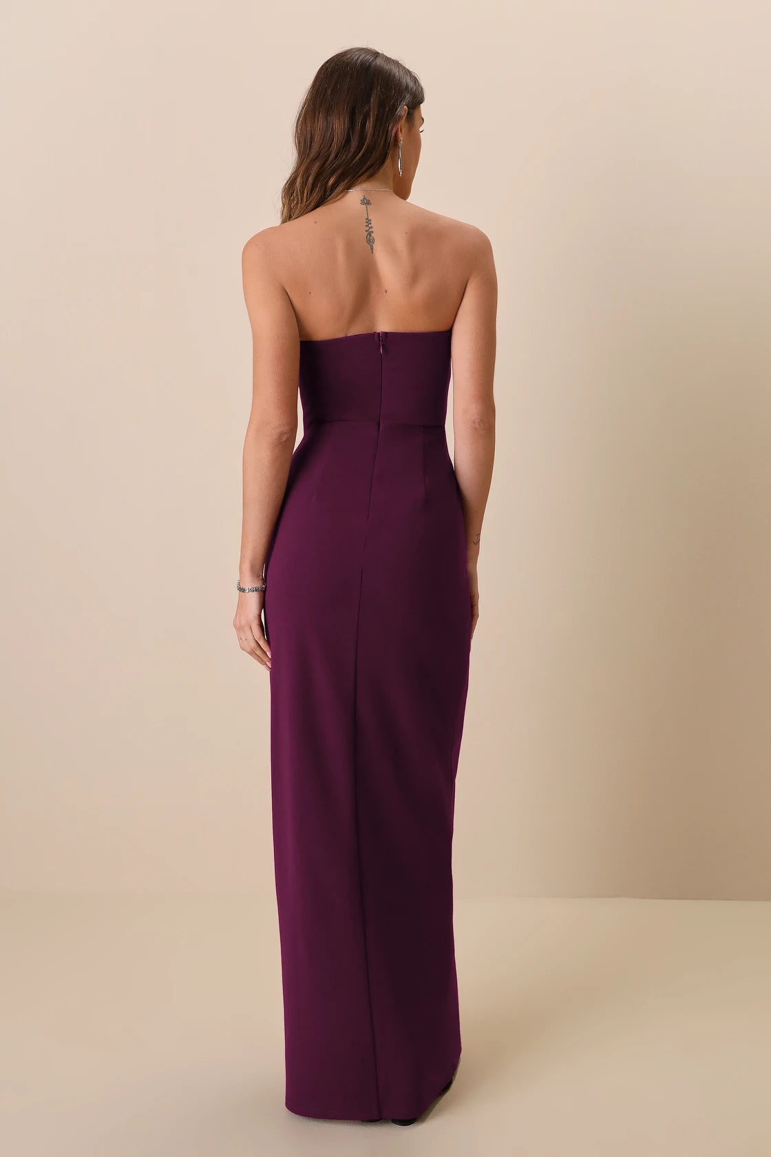 LULUS Plum Purple Strapless Maxi Dress -NO CAMBIOS NI DEVOLUCIONES