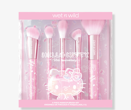 PREORDEN - Hello Kitty 5-Piece Makeup Brush Set | WET N WILD - REVISA TIEMPOS