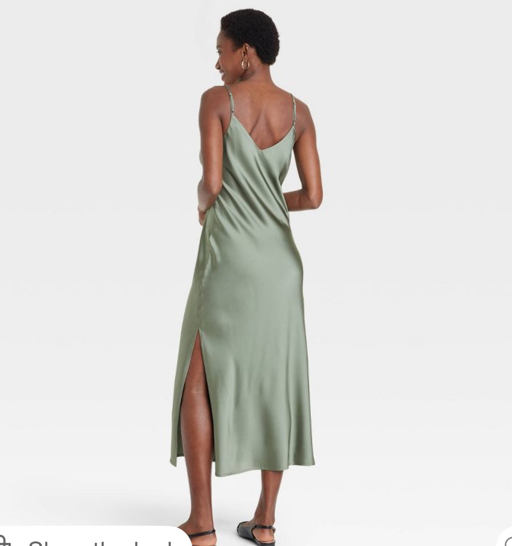 Women's Midi Slip Dress - A New Day - NO CAMBIOS NI DEVOLUCIONES