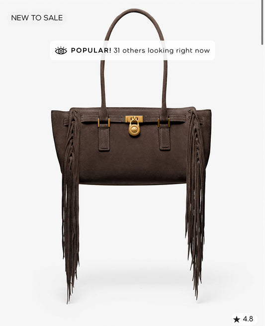 PREORDEN - Hamilton Moderne Small Fringed Suede Satchel | MICHAEL KORS - 2 A 4 SEMANAS EN LLEGAR
