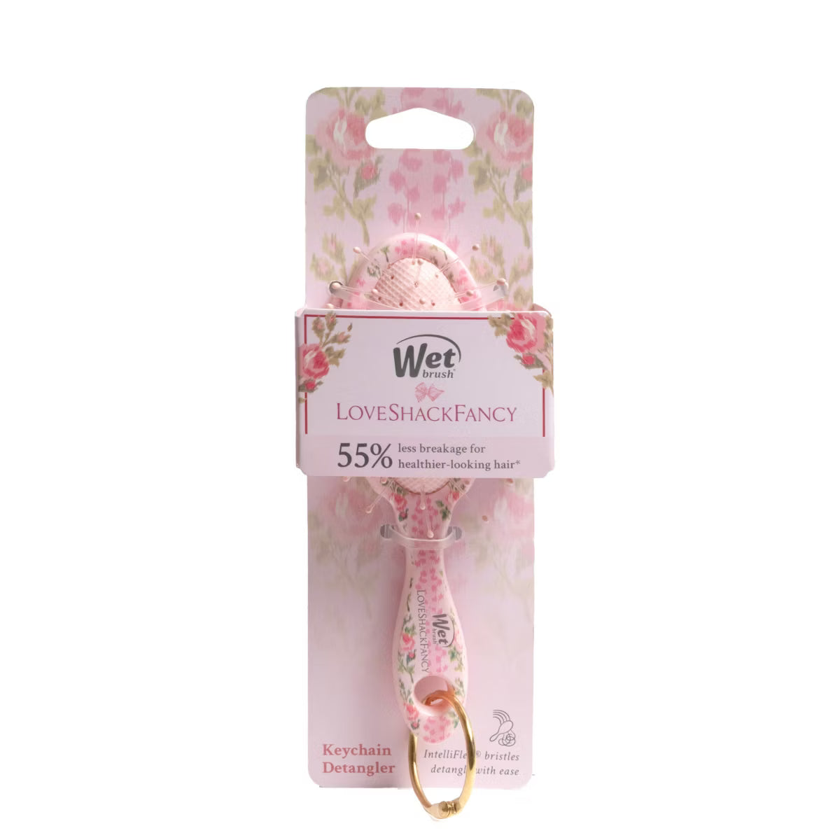 PREORDEN - LoveShackFancy x Target – WetBrush Blooming Heirloom Keychain Brush Strawberry Macaroon - 2 A 4 SEMANAS EN LLEGAR