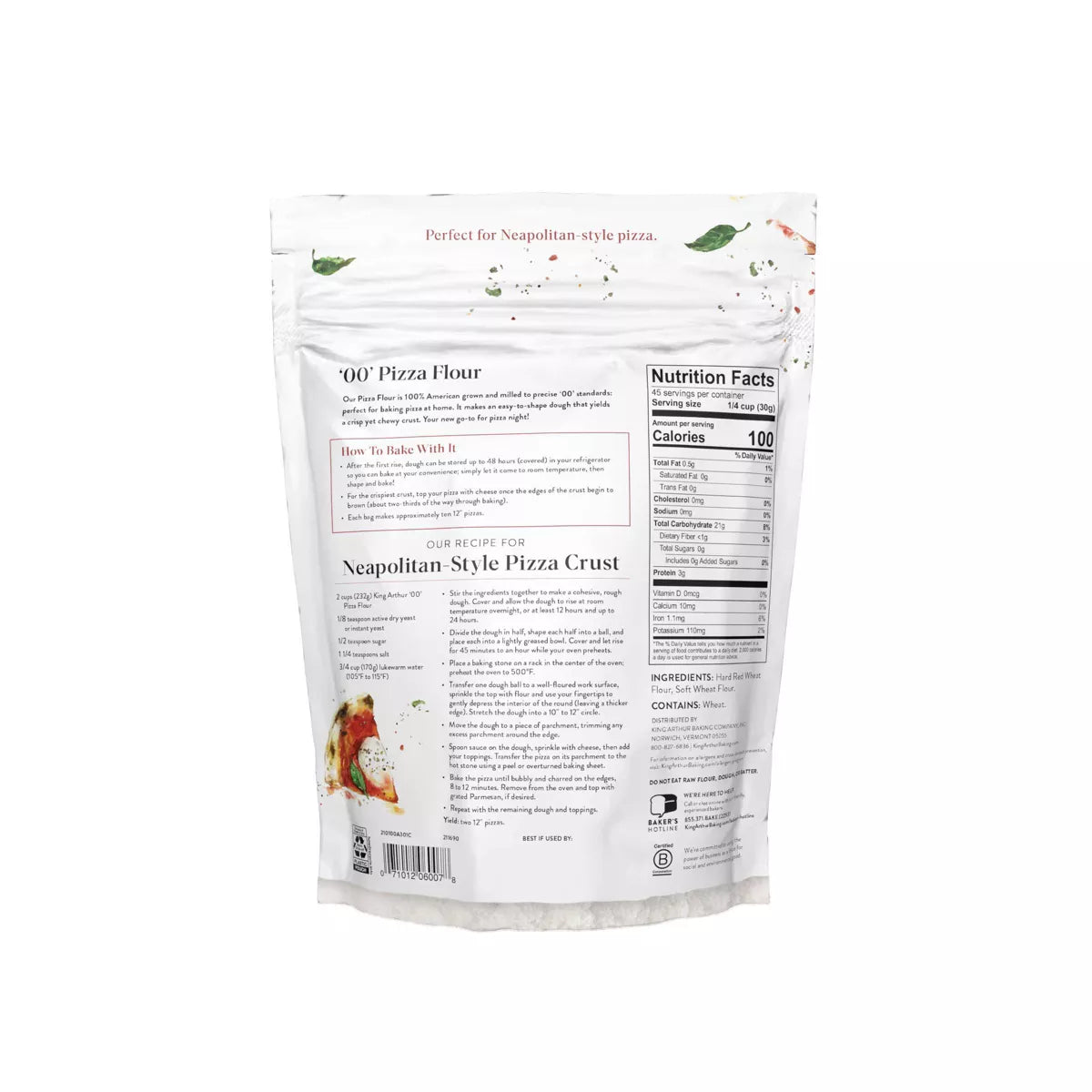 King Arthur '00' Pizza Flour - 48oz