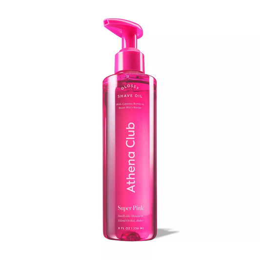 PREORDEN -Athena Club Glossy Shave Oil - Super Pink - 8 fl oz - 2 A 4 SEMANAS EN LLEGAR