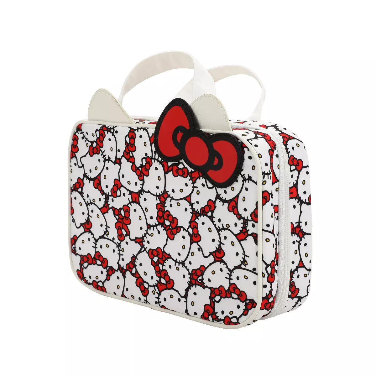 PREORDEN -Hello Kitty Foldable Hanging Toiletry Travel Bag Cosmetic Case With 3D Bow - 2 A 4 SEMANAS EN LLEGAR