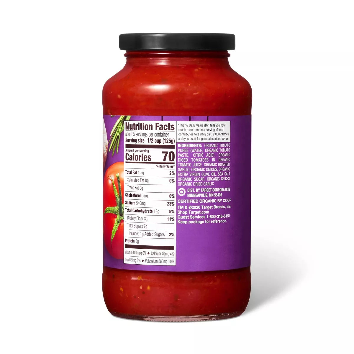 Organic Roasted Garlic Pasta Sauce 24oz - Good & Gather™