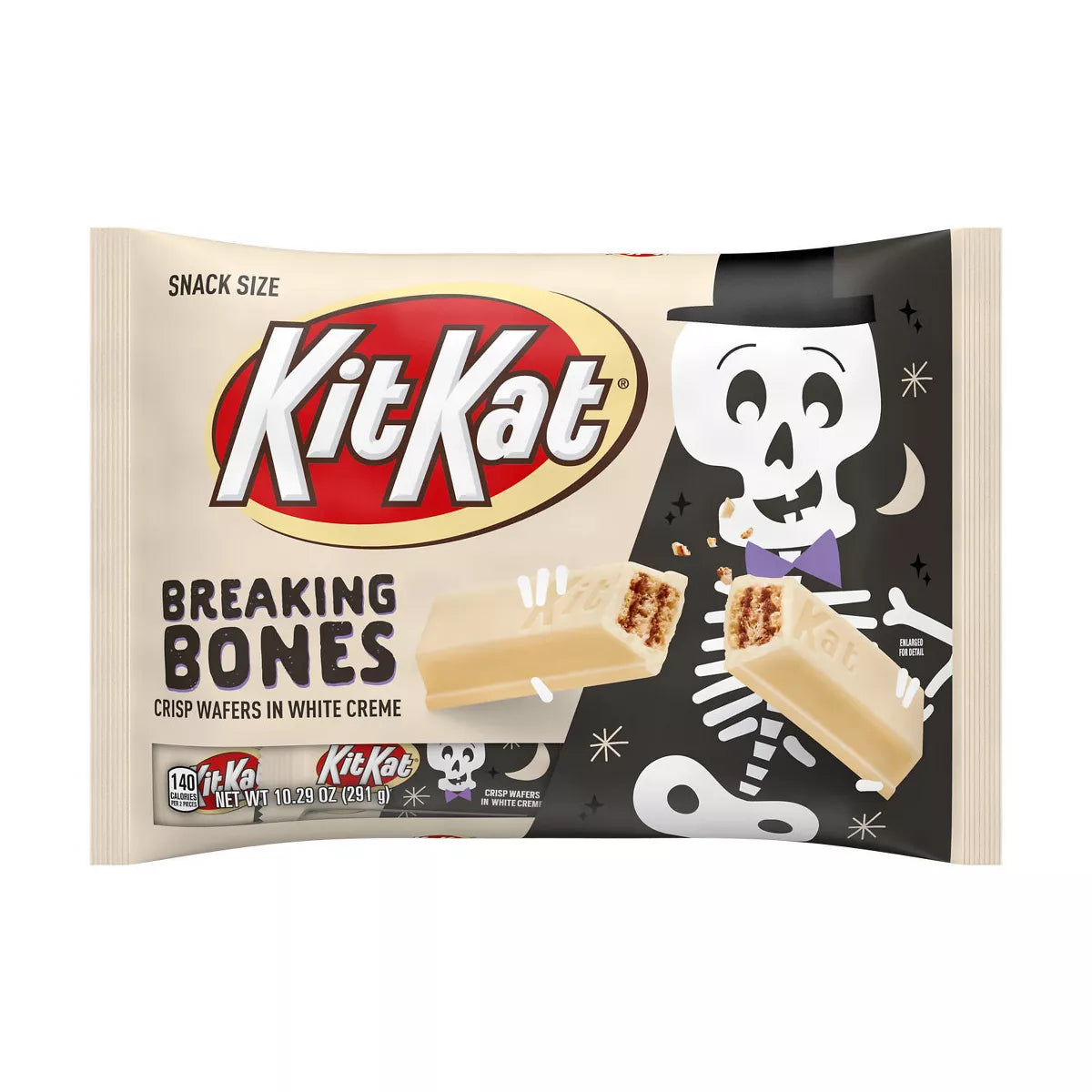 PREORDEN -Kit Kat White Crème Breaking Bones Halloween Candy Snack Size - 10.29oz | REVISA TIEMPOS DE ENTREGA