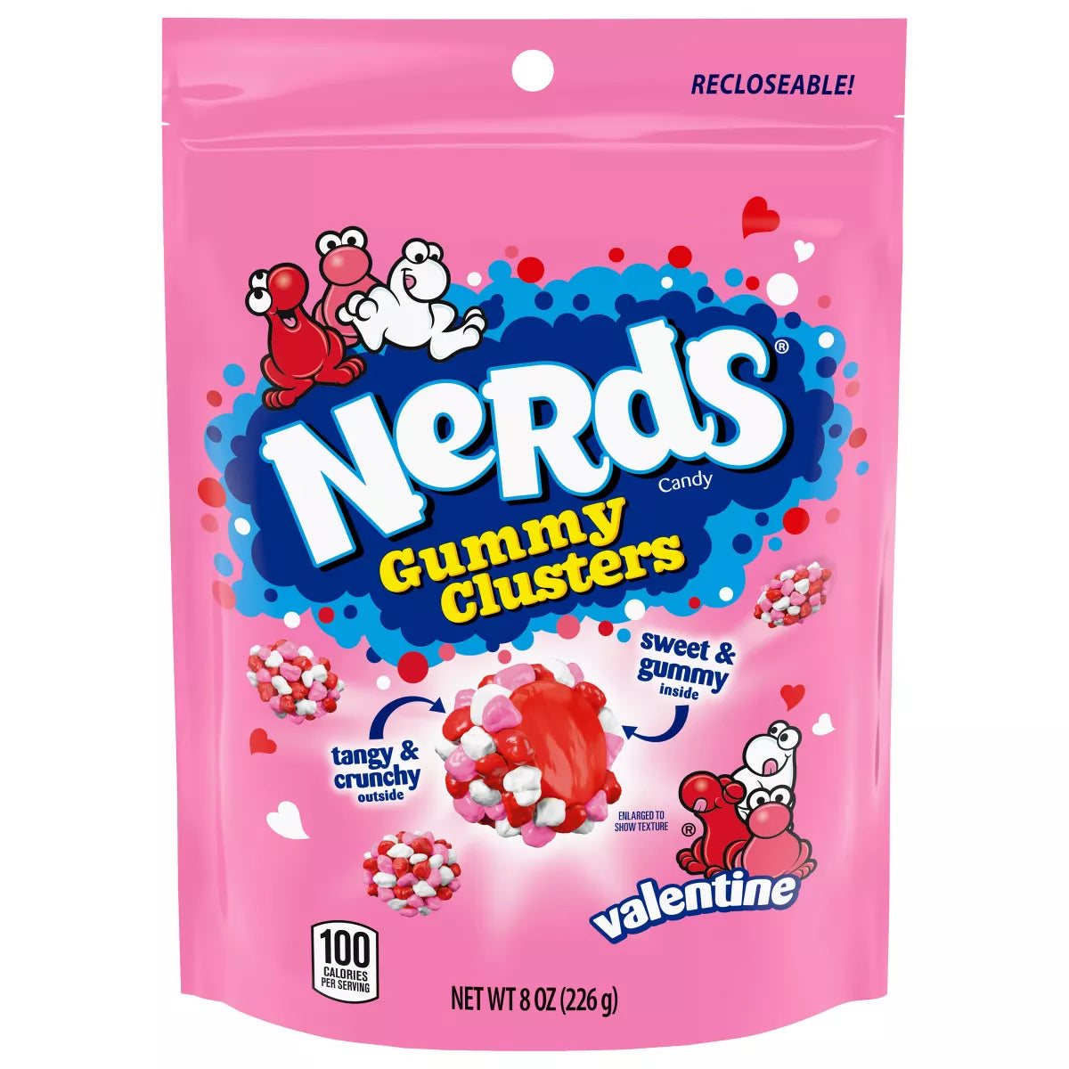 PREORDEN -Nerds Valentine's Gummy Clusters Share Pack - 3oz - 2 A 4 SEMANAS EN LLEGAR