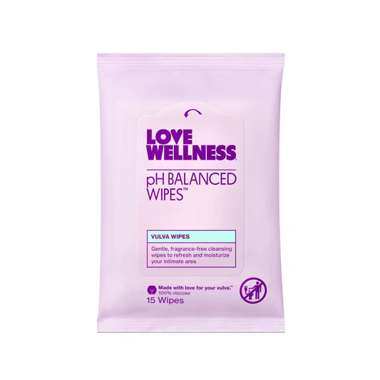 PREORDEN -Love Wellness pH Balanced Wipes for Sensitive Care Unscented 15CT - 2 A 4 SEMANAS EN LLEGAR