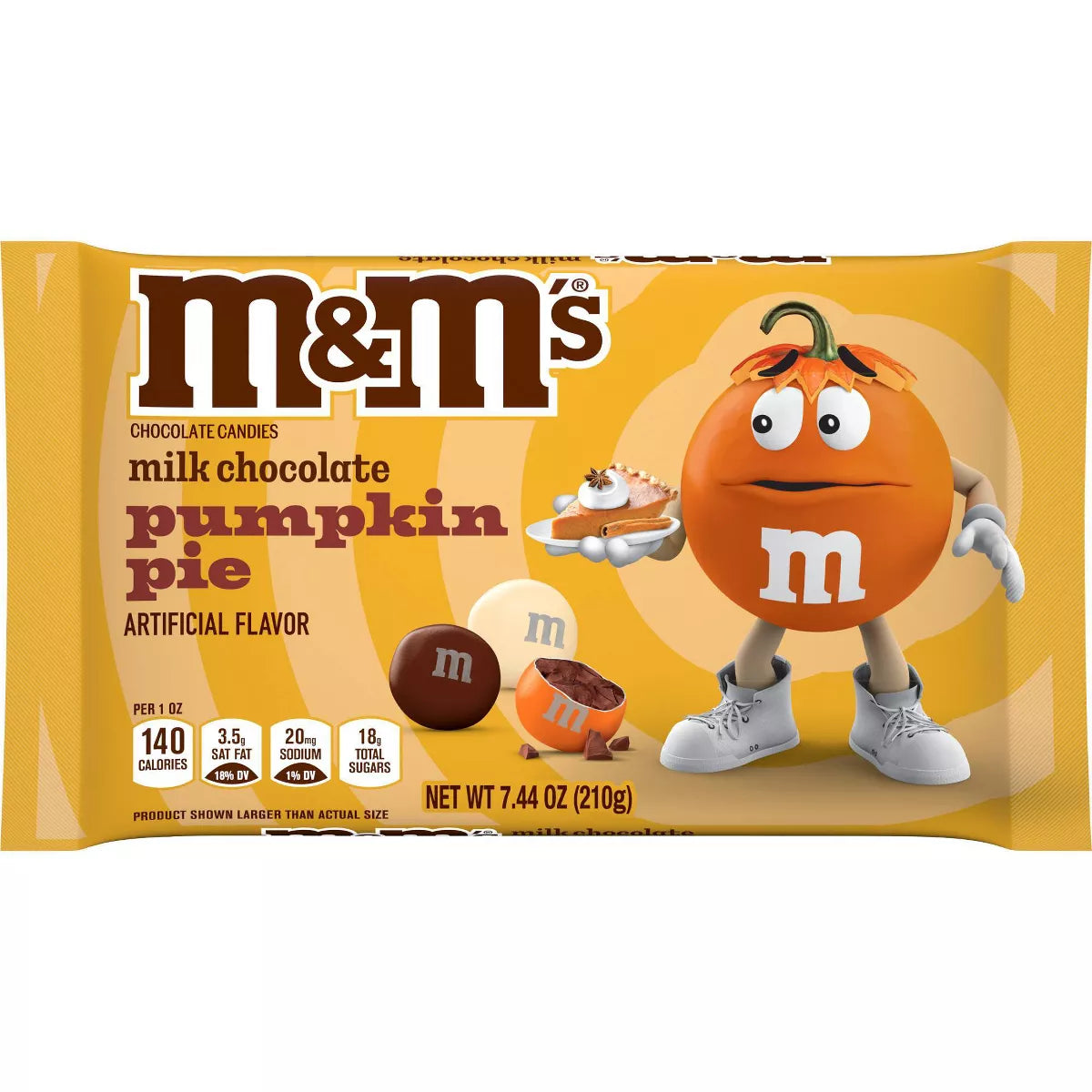 PREORDEN -M&M's Halloween Milk Chocolate Pumpkin Pie Candy - 7.44oz | REVISA TIEMPOS DE ENTREGA