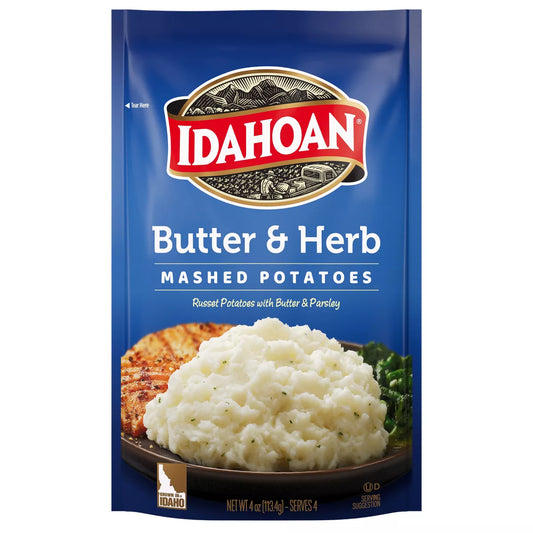 Idahoan Gluten Free Butter & Herb Mashed Potatoes - 4oz