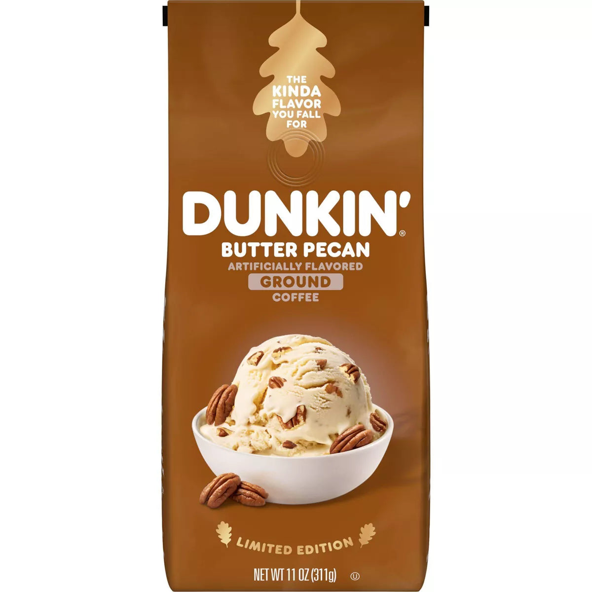 PREORDEN -Dunkin' Butter Pecan Flavored Medium Roast Ground Coffee - 11oz | REVISA TIEMPOS DE ENTREGA