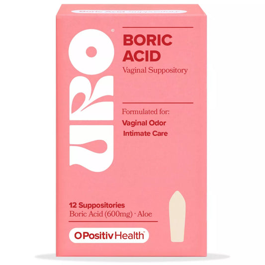 PREORDEN -O Positiv URO Boric Acid Suppository - 12ct - 2 A 4 SEMANAS EN LLEGAR