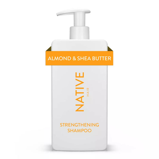 PREORDEN -Native Vegan Strengthening Shampoo with Almond & Shea Butter, Clean, Sulfate, Paraben and Silicone Free - 16.5 fl oz- 2 A 4 SEMANAS EN LLEGAR
