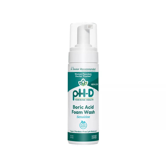 PREORDEN -pH-D Feminine Health Boric Acid Sensitive Foam Wash - 6oz - 2 A 4 SEMANAS EN LLEGAR