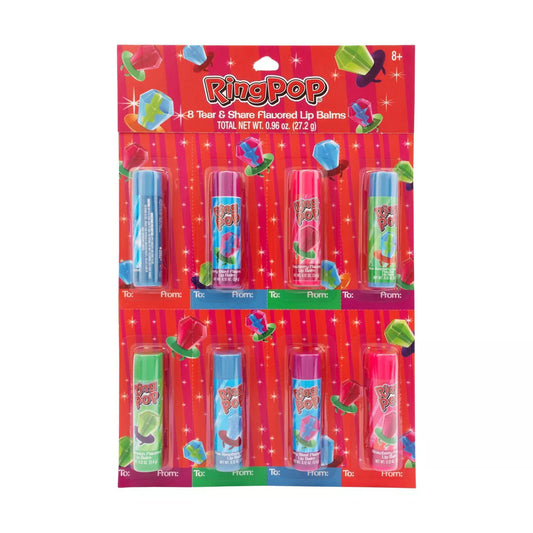 PREORDEN -Ring Pop Tear & Share Lip Balm - 8ct - 2 A 4 SEMANAS EN LLEGAR