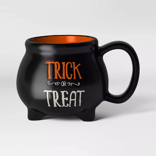 PREORDEN -15 fl oz Halloween Stoneware Figural Trick or Treat Cauldron Mug - Hyde & EEK! Boutique™ -REVISA TIEMPOS DE ENTREGA