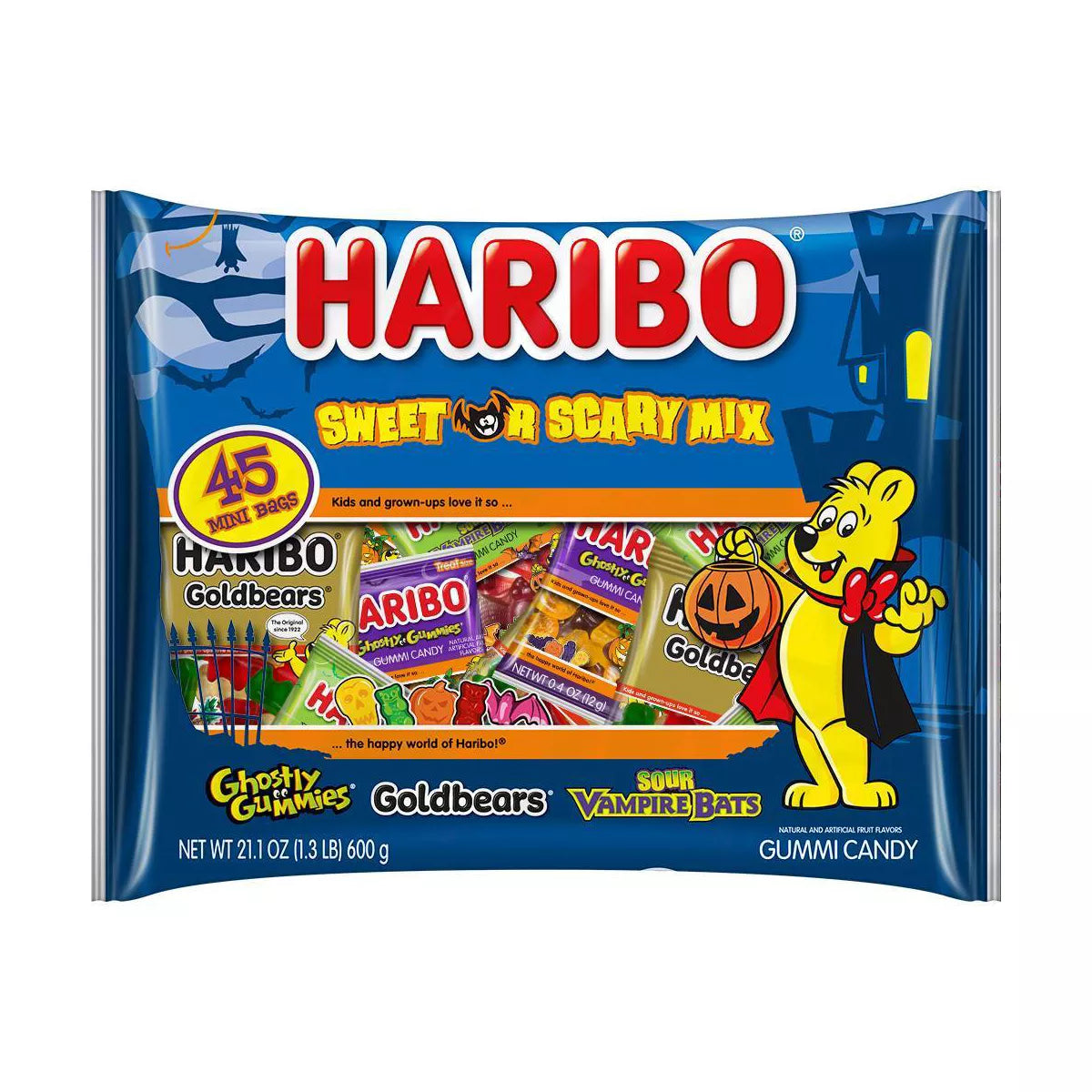 PREORDEN -Haribo Halloween Sweet or Scary Mix - 21.1oz/45ct | REVISA TIEMPOS DE ENTREGA