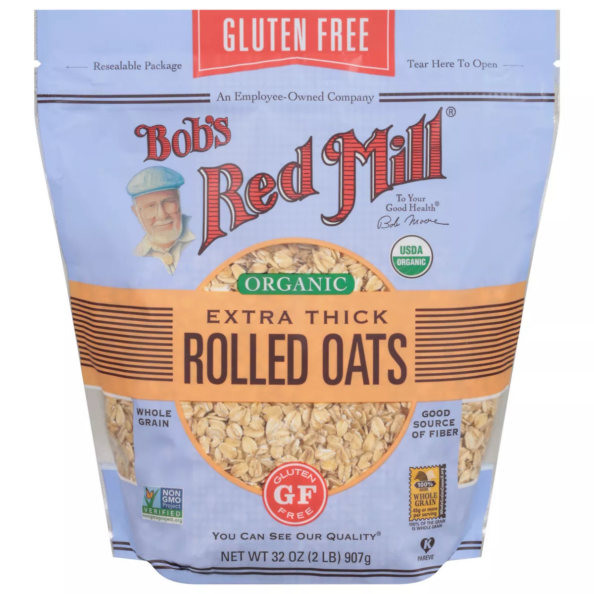 Bob's Red Mill Gluten Free Organic Thick Rolled Oats -32oz