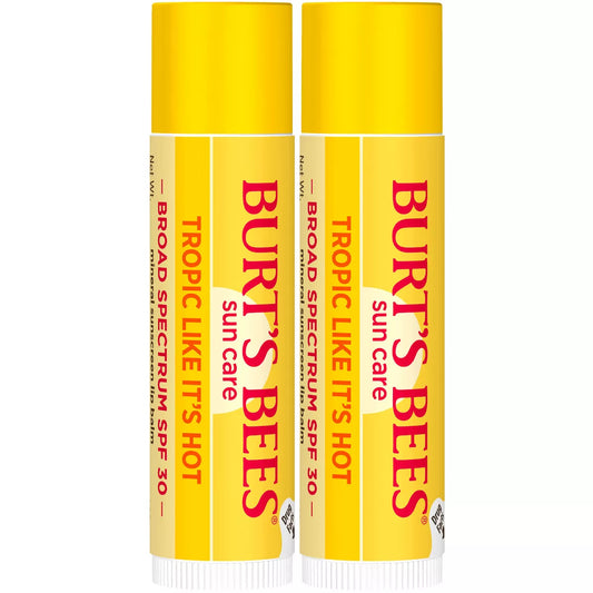 PREORDEN -Burt's Bees Lip Balm Blister SPF30 - Tropic Like It's Hot - 2pk- 2 A 4 SEMANAS EN LLEGAR