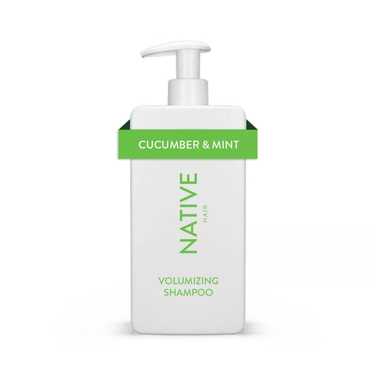 PREORDEN -Native Vegan Cucumber & Mint Natural Volume Shampoo, Clean, Sulfate, Paraben and Silicone Free - 16.5 fl oz- 2 A 4 SEMANAS EN LLEGAR