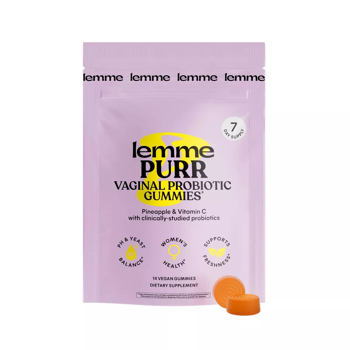 PREORDEN -Lemme Purr Vegan Vaginal Probiotic Gummies - 14ct - 2 A 4 SEMANAS EN LLEGAR