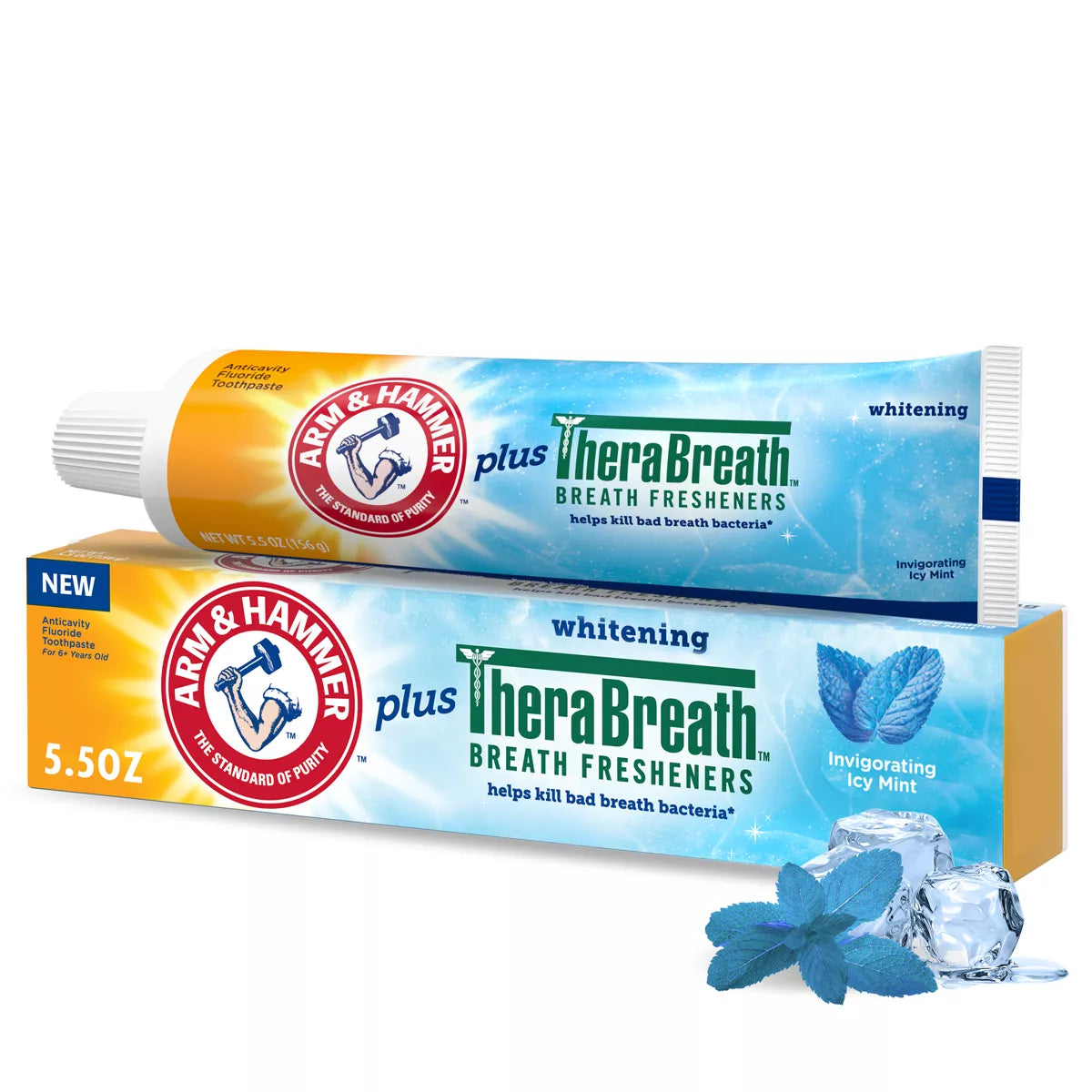 PREORDEN -Arm & Hammer + Therabreath Toothpaste - Icy Mint - 5.5oz - 2 A 4 SEMANAS EN LLEGAR