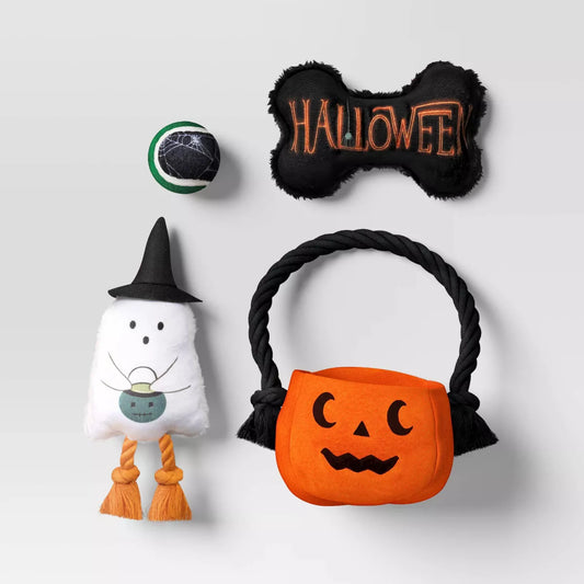 PREORDEN -Halloween Trick or Treat Pail Bundle Plush Dog Toy Set - 4pc - Hyde & EEK! Boutique™ | REVISA TIEMPOS DE ENTREGA