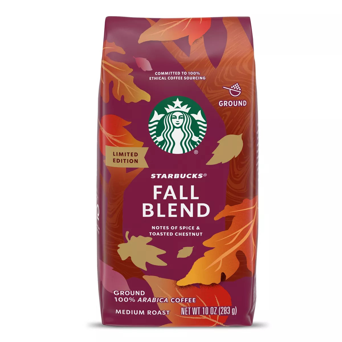 PREORDEN -Starbucks Fall Blend Medium Roast Ground Coffee - 10oz | REVISA TIEMPOS DE ENTREGA