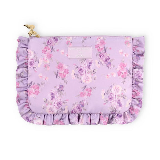 PREORDEN - LoveShackFancy x Target - Yoobi Happy Thoughts Flat Zip Pencil Case with Ruffles Hibiscus - 2 A 4 SEMANAS EN LLEGAR