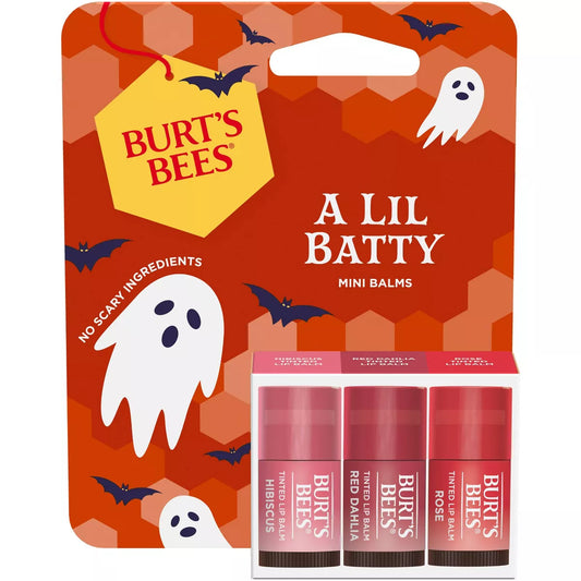 PREORDEN-Burt's Bees Halloween Tinted Lip Balms Value Pack - Hibiscus/Rose - REVISA TIEMPOS DE ENTREGA