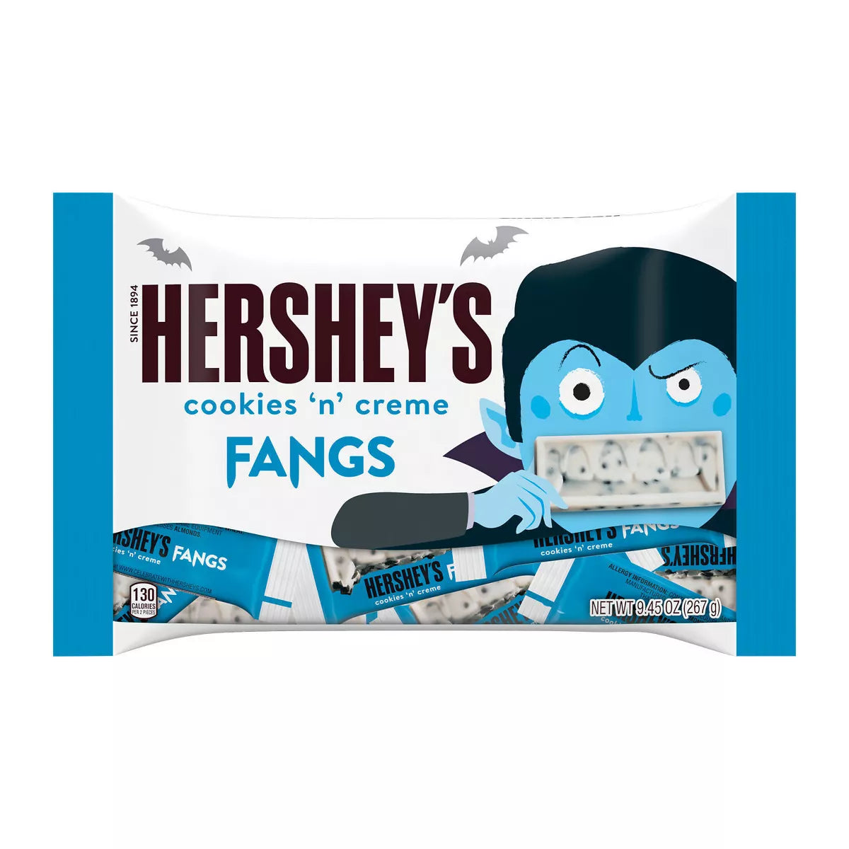 PREORDEN -Hershey's Cookies'N'Crème Fangs Halloween Candy Snack Size - 9.45oz | REVISA TIEMPOS DE ENTREGA