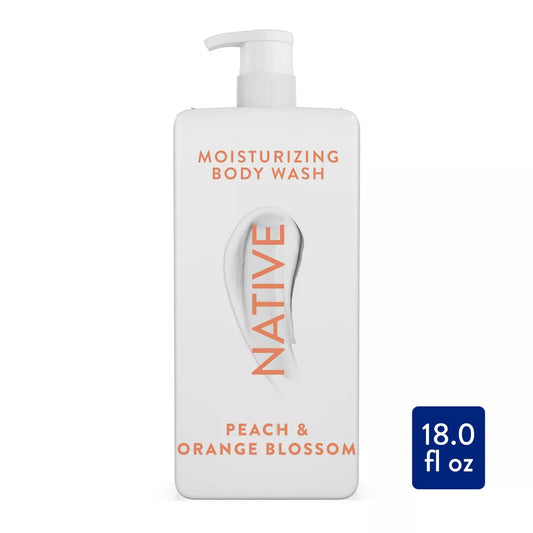 PREORDEN -Native Moisturizing Body Wash Shea Butter for Women & Men - 24hr Hydration - Peach & Orange Blossom - Sulfate Free - Paraben Free - 18 fl oz - 2 A 4 SEMANAS EN LLEGAR