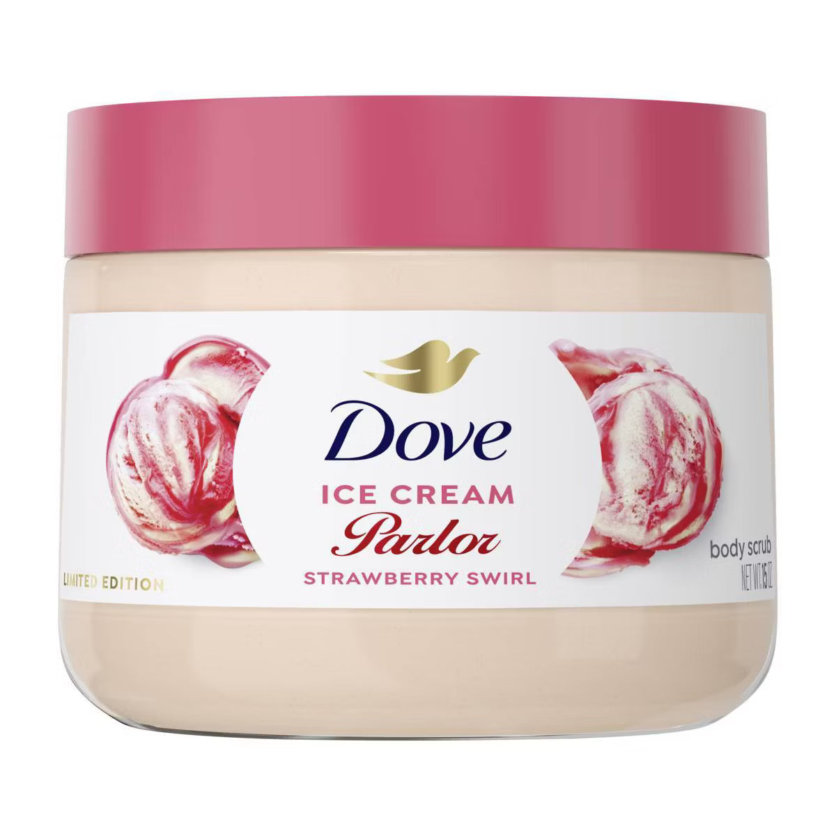 PREORDEN -Dove Beauty Body Scrub - Strawberry Swirl - 15oz- 2 A 4 SEMANAS EN LLEGAR