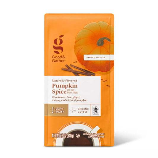 PREORDEN -Naturally Flavored PUMPKIN SPICE Light Roast Ground Coffee - 12oz - Good & Gather™ |REVISA TIEMPOS DE ENTREGA