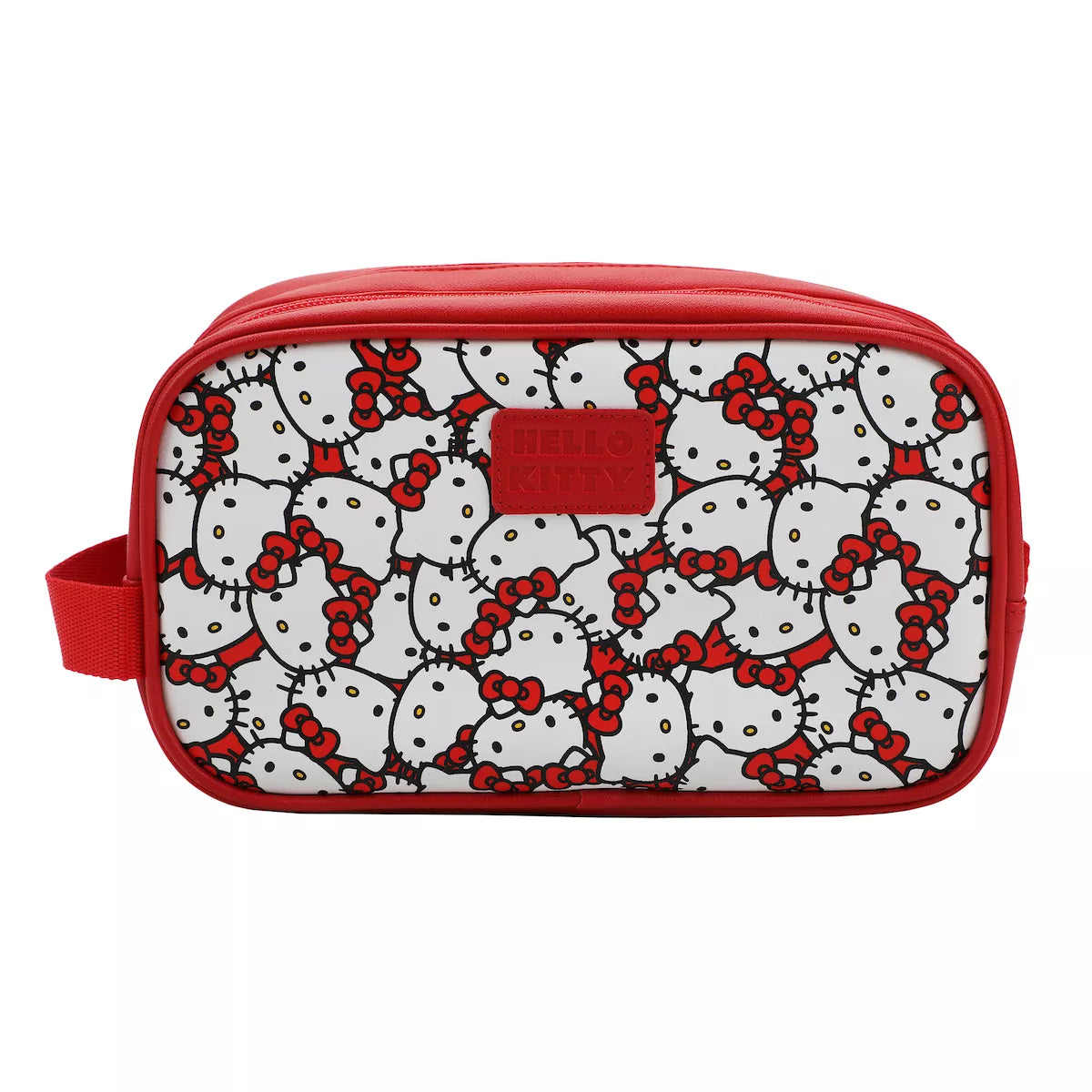 PREORDEN -Hello Kitty Character Face All-Over Print 9” Dual Compartment Toiletry Kit - 2 A 4 SEMANAS