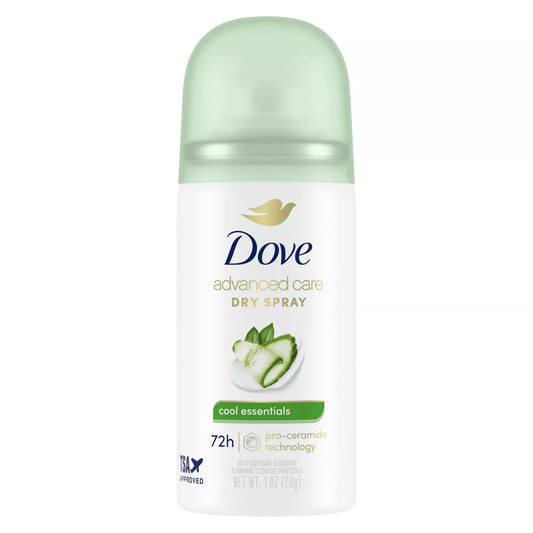 PREORDEN -MINI Dove Beauty Cool Essentials Antiperspirant Mini Deodorant Dry Spray - Travel Size - 1oz - 2 A 4 SEMANAS EN LLEGAR
