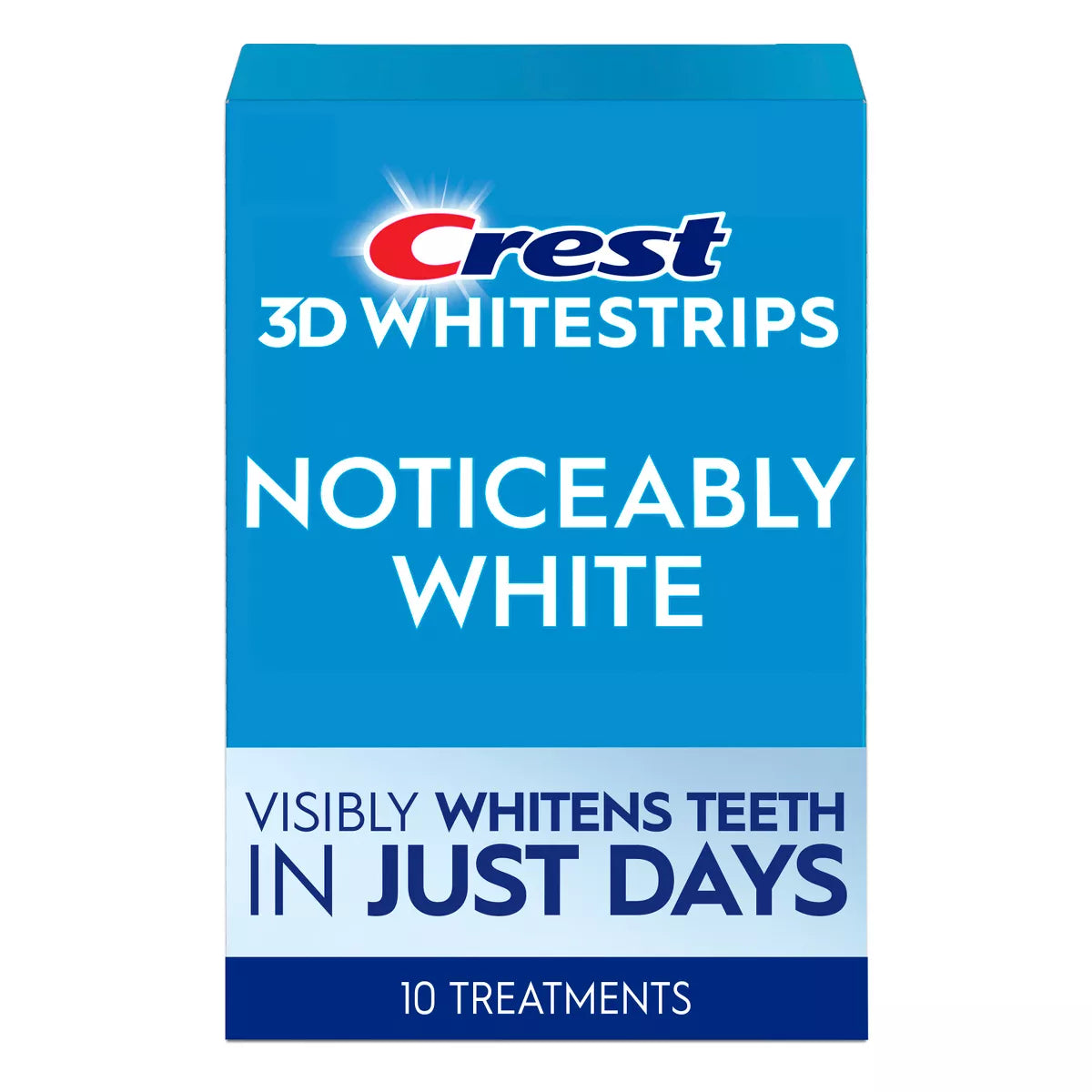PREORDEN -Crest 3DWhitestrips Noticeably White At-home Teeth Whitening Kit - 10 Treatments - 2 A 4 SEMANAS EN LLEGAR