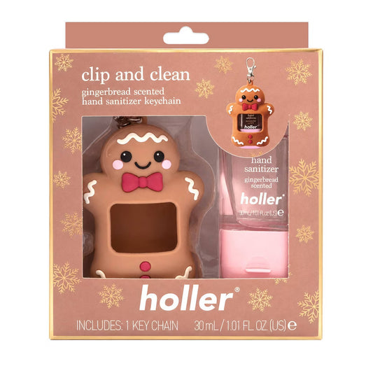 Holler and Glow Scented Hand Sanitizer And Case - Gingerbread - 30ml