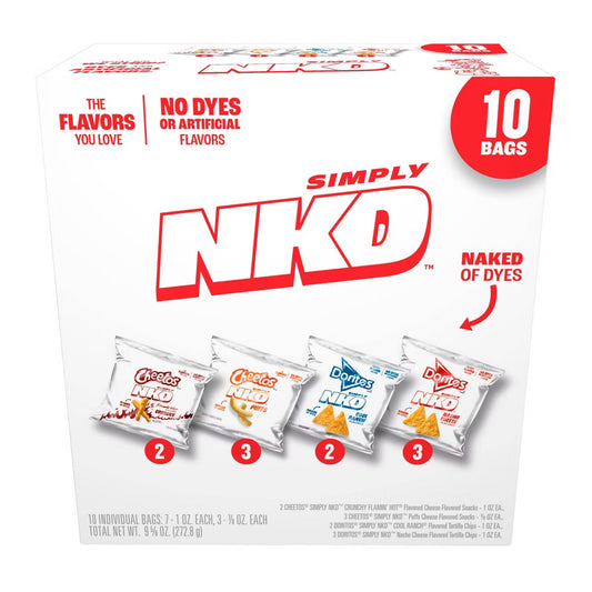 PREORDEN - Simply NKD No Dyes Chips Variety Pack - 9.625oz/10ct - 2 A 4 SEMANAS EN LLEGAR