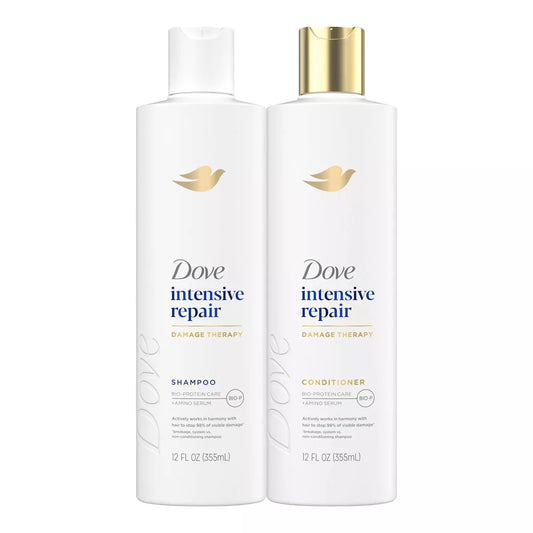PREORDEN -Dove Beauty Intensive Repair Shampoo & Conditioner Set for Damaged Hair - 12 fl oz/ 2ct - 2 A 4 SEMANAS EN LLEGAR