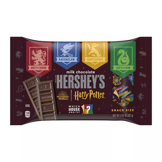 PREORDEN -Hershey's Milk Chocolate Harry Potter Halloween Candy Snack Size - 9.45oz | REVISA TIEMPOS DE ENTREGA