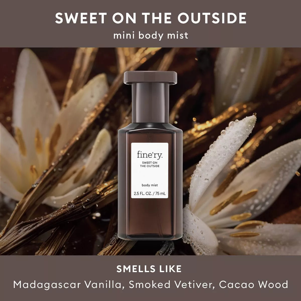 PREORDEN -fine'ry. Women's Mini Body Fragrance Mist - Sweet On The Outside - 2.5 fl oz - 2 A 4 SEMANAS EN LLEGAR