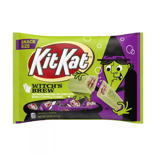 PREORDEN -Kit Kat Marshmallow Crème Witches Brew Halloween Candy Snack Size - 9.8oz |REVISA TIEMPOS DE ENTREGA