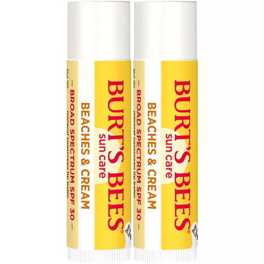 PREORDEN -Burt's Bees Lip Balm Blister SPF30 - Beaches and Cream - 2pk - 2 A 4 SEMANAS EN LLEGAR