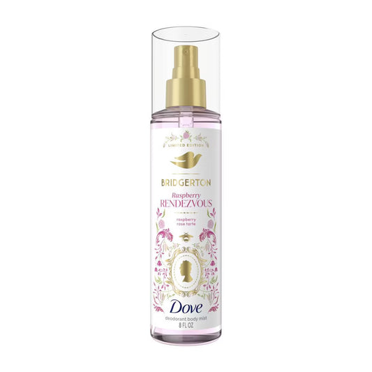 PREORDEN -Dove Beauty Limited Edition Bridgerton Body Mist - Raspberry Rendezvous - Raspberry and Vanilla Scent - 8oz- 2 A 4 SEMANAS EN LLEGAR